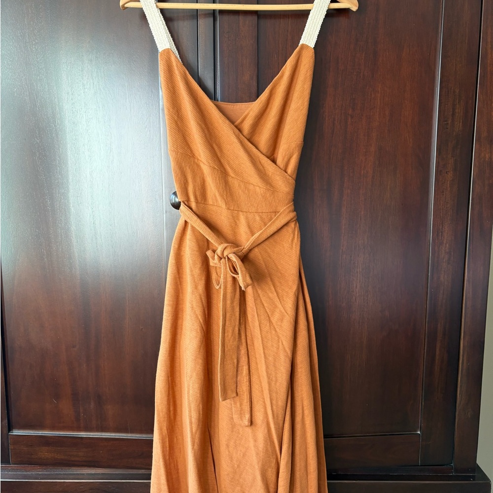 NWT Anthropologie, Akemi and Kin Burnt Orange, Wrap Dress